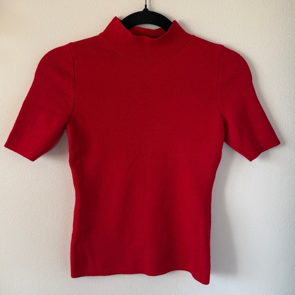 Ann Taylor Vibrant Red Knit Top